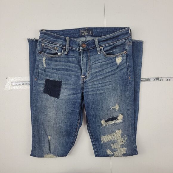 Abercrombie & Fitch harper low rise super skinny‎ jeans 25/0 blue womens 3653 - Picture 1 of 12